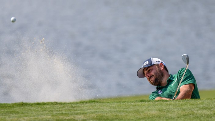 GREENSBORO NC AUGUST 17 Stephan Jaeger hits from the trap on the 15th green during the second ro; Stephan Jäger Golf