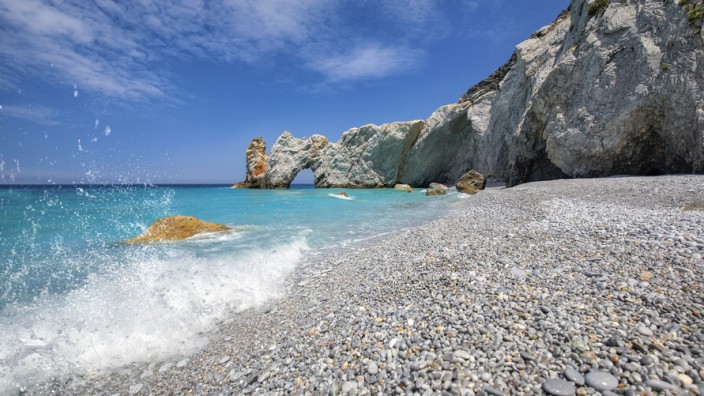 Lalaria Strand beach Skiathos Griechenland Greece Pebbles Steine