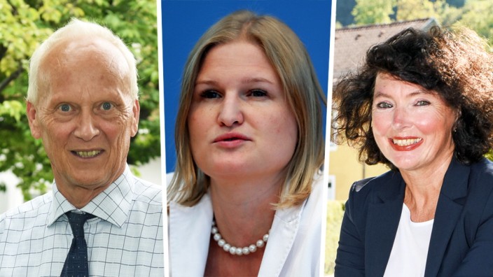 Die neuen AfD-Abgeordneten im bayerischen Landtag Uli Henkel, Katrin Ebner-Steiner und Anne Cyron.