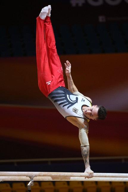 Marcel Nguyen GER during podiumtraining at 2018 Artistic Gymnastics World Championships in Doha 2