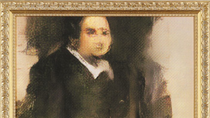 Urheberrecht und künstliche Intelligenz: Das erste von einer Maschine erstellte Werk, das bei Christie's versteigert wurde: das "Portrait of Edmond de Belamy".