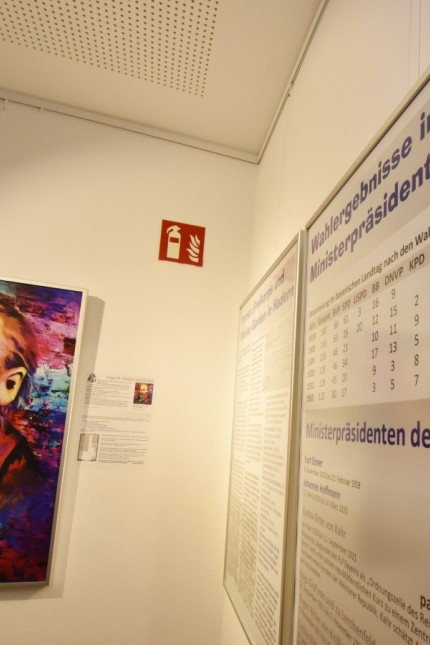Ausstellung: Das Porträt Eisners stammt von der Haderner Künstlerin Ingrid Klaus Uschold.