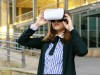 Young businessman and woman using VR goggles model released Symbolfoto PUBLICATIONxINxGERxSUIxAUTxHU