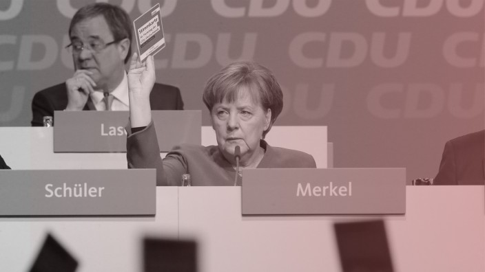 CDU-Vorsitzende Angela Merkel beim Parteitag