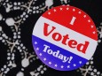 A woman wears an 'I Voted Today' sticker at a polling place during the midterm election in Ponte Vedra Beach, Florida