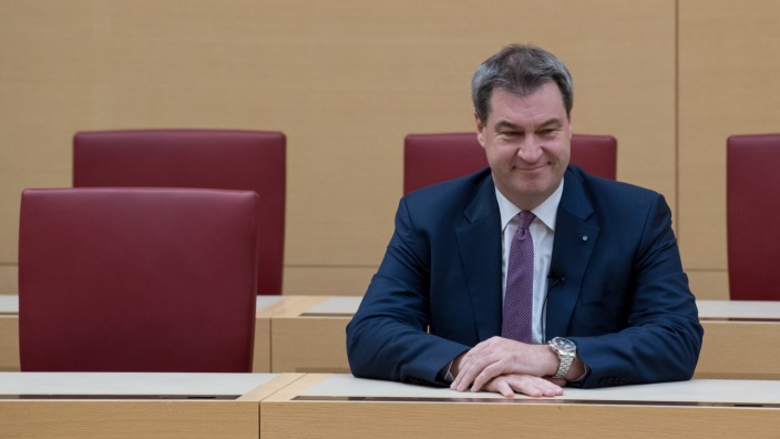Markus Söder (CSU) im bayerischen Landtag