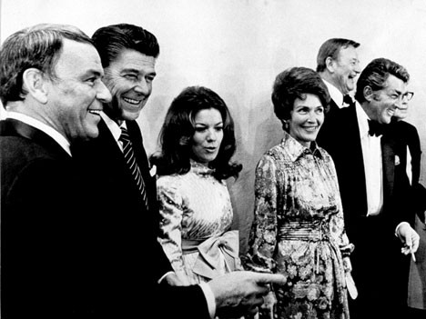 Frank Sinatra Ronald Reagan Nancy Reagan Dean Martin John Wayne