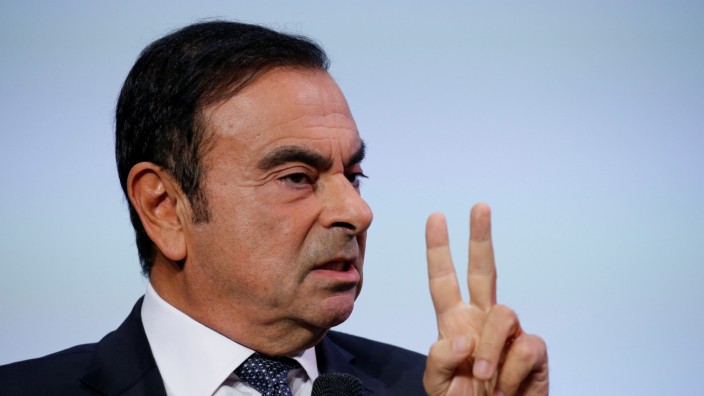 Carlos Ghosn, chairman and CEO of the Renault-Nissan-Mitsubishi Alliance, attends the Tomorrow In Motion event on the eve of press day at the Paris Auto Show, in Paris