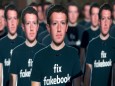 Advocacy group, Avaaz, takes an army of 100 life-sized Zuckerberg cutouts to the Capitol lawn.