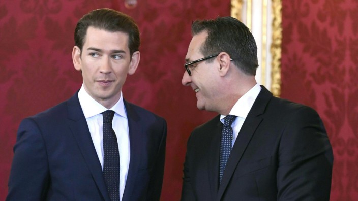 Österreich - Bundeskanzler Sebastian Kurz (ÖVP) und Heinz-Christian Strache (FPÖ)
