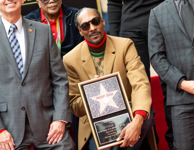 Rapper Snoop Dog unveils his star on Hollywood Walk of Fame