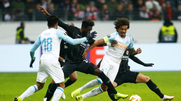 Luiz Gustavo beim Europa-League-Spiel Eintracht Frankfurt gegen Olympique Marseille