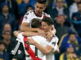 River Plate-Spieler bejubeln ein Tor im Finale der Copa Libertadores 2018