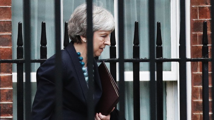Britain's Prime Minister Theresa May leaves Downing Street in London