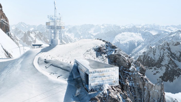 Eine Simulation der geplanten neuen Bergstation am Titlis in der Schweiz