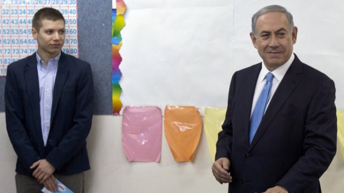 Benjamin Netanjahu und sein Sohn Jair 2015 in Jerusalem