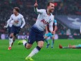 Christian Eriksen von Tottenham Hotspur feiert einen Treffer
