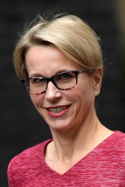 FILE PHOTO: GlaxoSmithKline CEO, Emma Walmsley, arrives for a meeting in Downing Street in central London