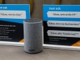 FILE PHOTO: Prompts on how to use Amazon's Alexa personal assistant are seen in an Amazon âÄ~experience centreâÄÖ in Vallejo