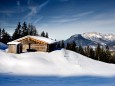 Eine Berghütte am Jenner im Berchtesgadener Land.