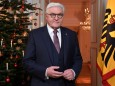 German President Frank-Walter Steinmeier poses after the recording of the traditional Christmas message at Bellevue Palace in Berlin