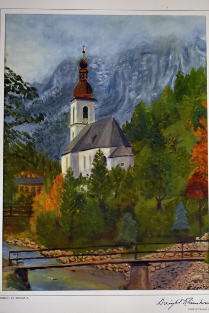 Berchtesgadener Land: Präsident Dwight D. Eisenhower malte die Kirche als Aquarell.