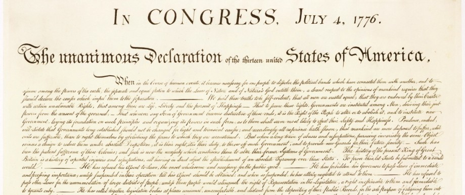 Vereinigte Staaten: Nachdruck der Unabhängigkeitserklärung aus dem Jahr 1823