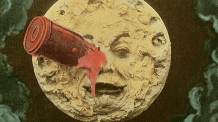 Chinesische Raumsonde: Ein Bild aus dem frühen Film von Georges Méliès "Le voyage dans la lune" (1902).