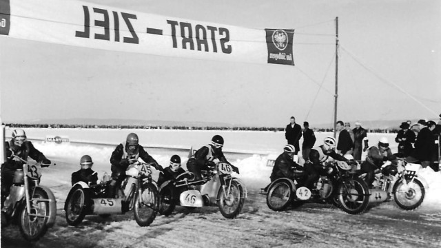 Eisrennen auf dem Ammersee 1963