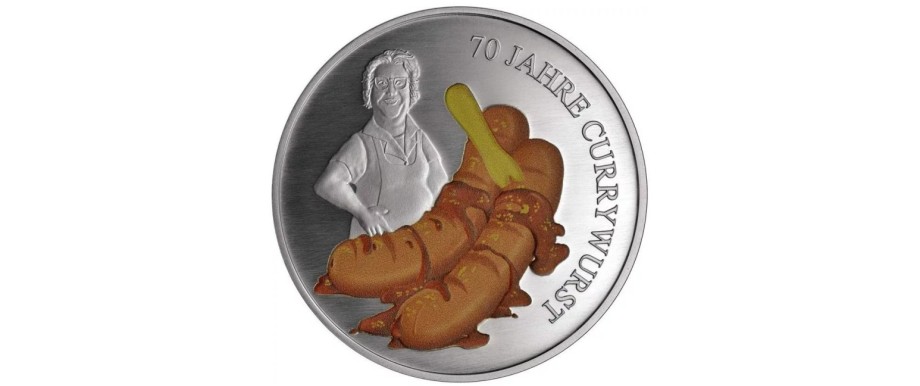 Currywurst: Gleich 2500 Exemplare der Münze hat Berlin im Gedenken an die Currywurst prägen lassen.
