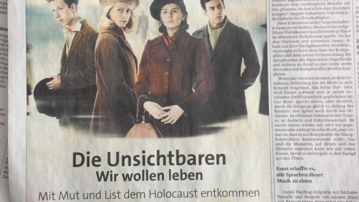 "Die Unsichtbaren" im Ersten: Motiv der Anzeige, die am Mittwoch in mehreren Zeitungen erschien - auch in der SZ.