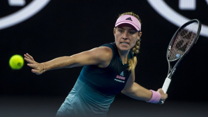 MELBOURNE AUSTRALIA JANUARY 16 Angelique Kerber of ÊGermany returns a shot during day 3 of the