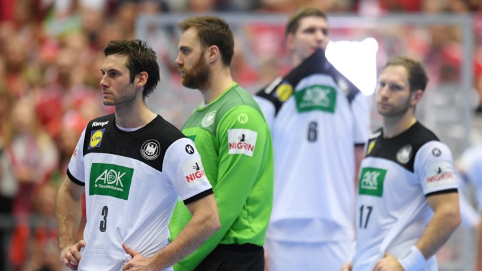 Handball-WM 2019 - Deutsche Spieler nach dem Spiel um Platz 3 gegen Frankreich