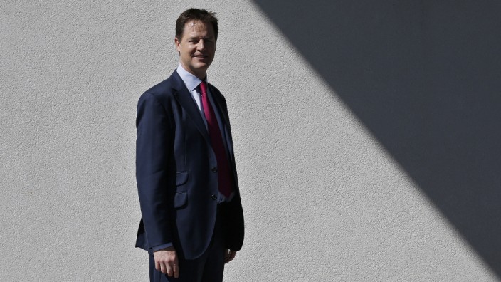 Britain's Deputy Prime Minister and Liberal Democrat Party leader Clegg poses for a portrait at the ages Bowl in Southampton