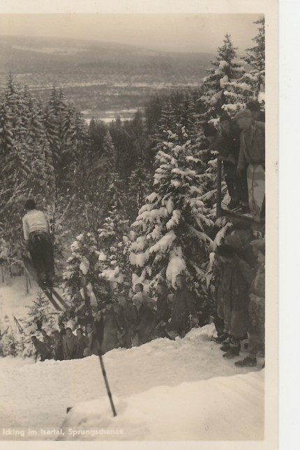 Postkarte Skispringen in Icking 11.3.1934