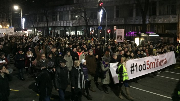 Regierungskritische Demonstration in belgrad
