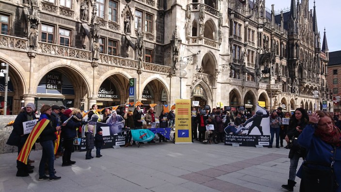 Demonstration in München 2019 für katalanische Separatisten