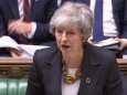 Brexit - Theresa May während einer Rede im britischen Unterhaus