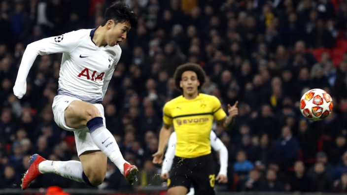 Dortmunds 0:3 bei Tottenham: Tottenhams Son Heung-min bei seinem Treffer zum 1:0.