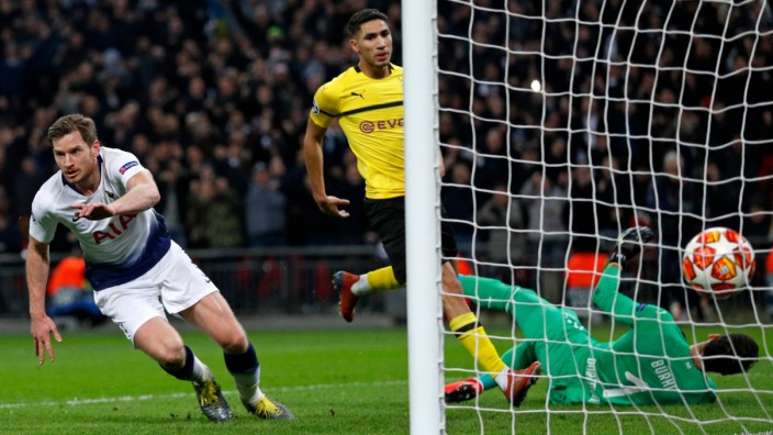 Champions League: Tottenhams Jan Vertonghen bei seinem Treffer zum 2:0.