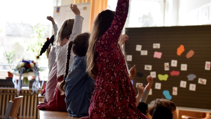Kinder in einer Münchner Grundschule, 2018