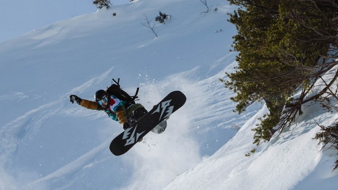 Snowboard: Der US-Amerikaner Sammy Luebke bei der Freeride World Tour.