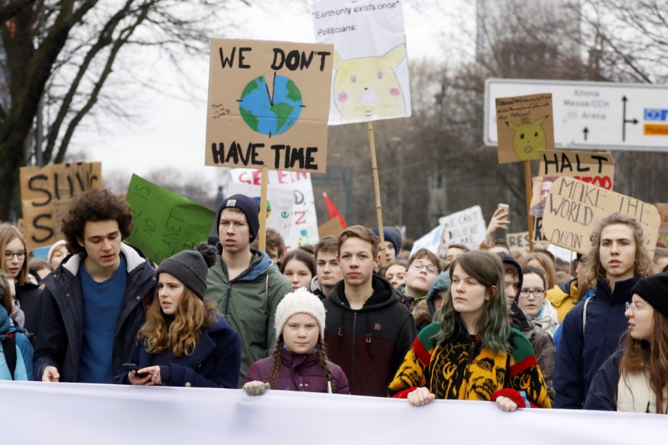 Swedish climate activist Greta Thunberg joins students for school strike in Hamburg