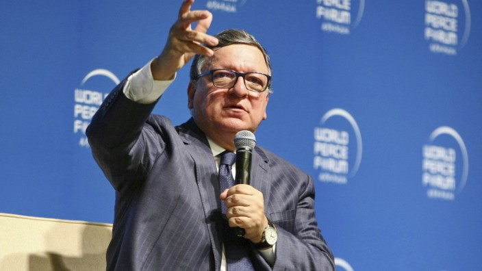 Montagsinterview: Der ehemalige portugiesische Ministerpräsident Jose Manuel Barroso war von 2004 bis 2014 Präsident der Europäischen Kommission. Heute arbeitet er für die US-Investmentbank Goldman Sachs.