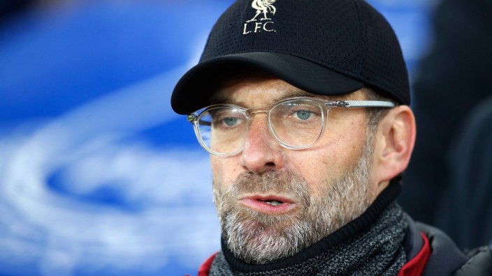 Sport Bilder des Tages Everton v Liverpool Premier League Goodison Park Liverpool manager Jurgen; Jürgen Klopp Liverpool