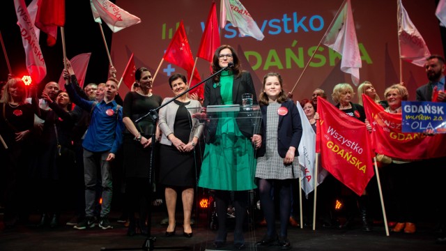 Danzig Aleksandra Dulkiewicz gewinnt Bürgermeister Wahl March 3 2019 Gdansk Poland Aleksandra