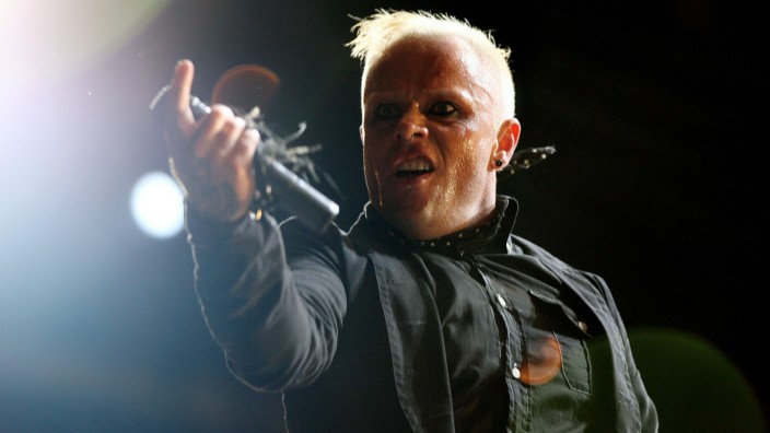FILE PHOTO: British singer Keith Flint of techno group 'The Prodigy' performs during the first day of the Isle of Wight Festival
