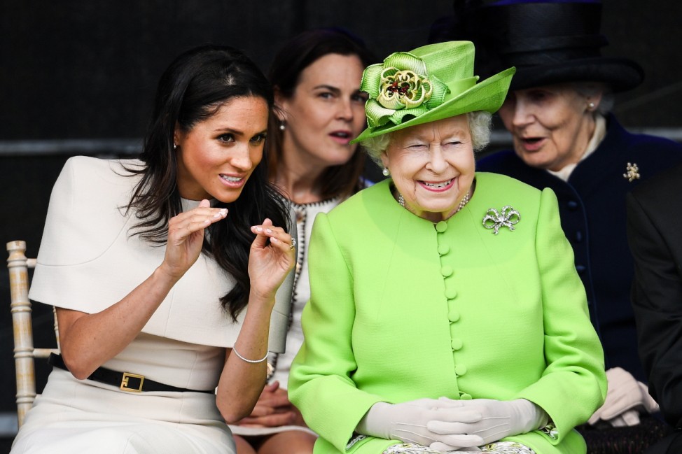 The Duchess Of Sussex Undertakes Her First Official Engagement With  Queen Elizabeth II