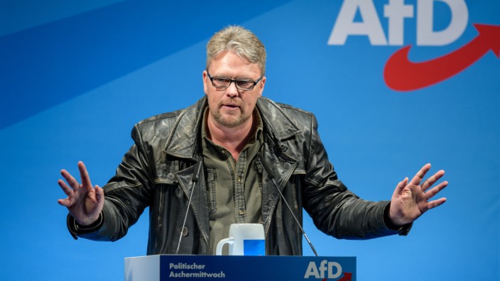 AfD-Politiker Guido Reil spricht beim Politischen Aschermittwoch 2019