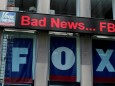 FILE PHOTO: The Fox News electronic ticker is seen at the News Corporation building in the Manhattan borough of New York City, New York